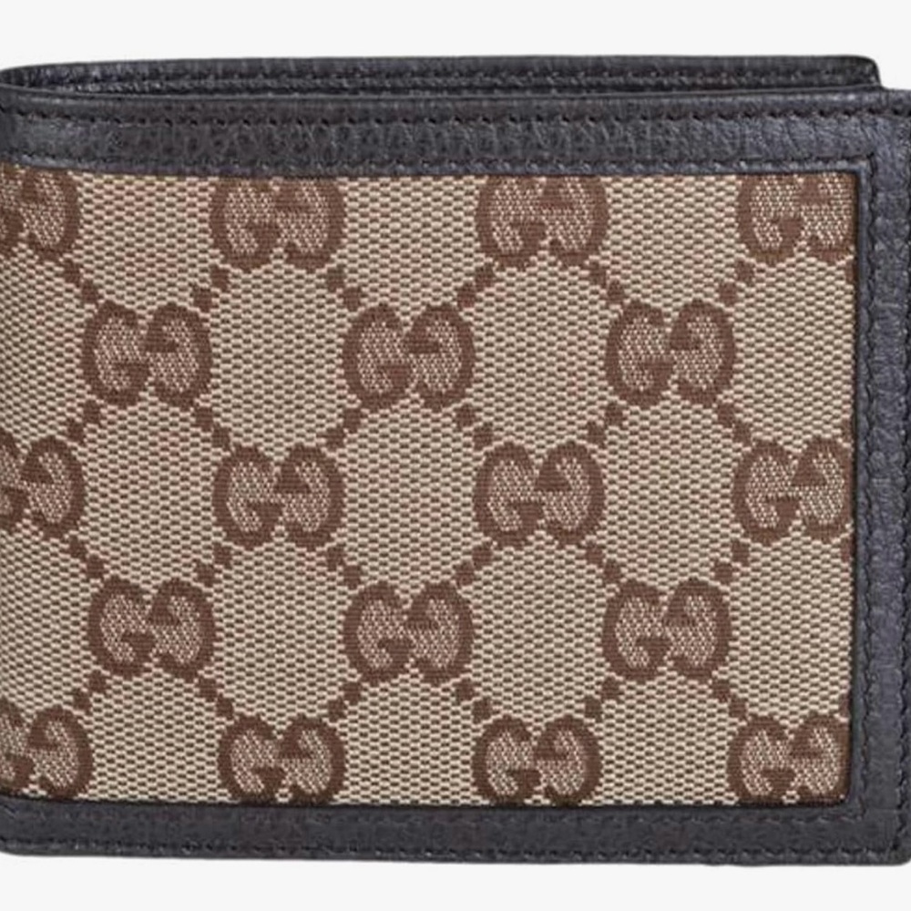 Gucci Guccissima Canvas and Ebony Leather Trim Men’s Wallet - Picture 3 of 7
